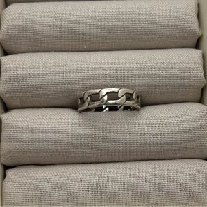 Sterling Silver Chain Link Pattern Ring size 7